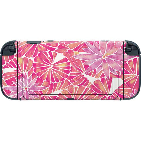 Pink Water Lilies by Cat Coq Nintendo Switch 2 (2025) with Joy-Con Skin